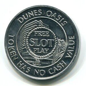 Dunes Oasis Casino Las Vegas Aluminum Free Slot Play Token (b671-2)